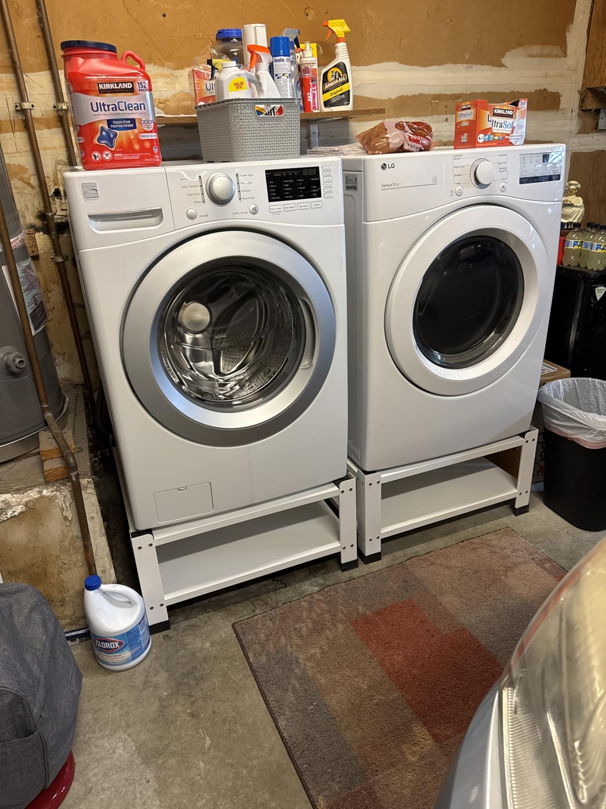 2 Pack Washer and Dryer Pedestals Stand, 28