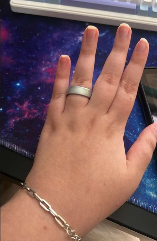 Smart Ring for Women Men, Sleep Tracker, 12 Sports Modes, Size 10 Black customer photo 1