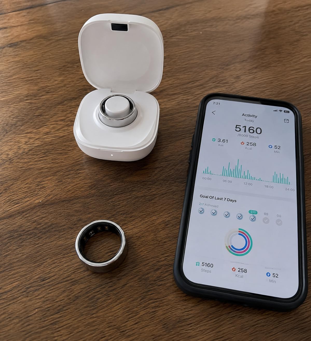 Smart Ring Health Monitor for Sleep Stress Exercise Tracking, IP68 Waterproof, Long Battery Life, No Subscription, Works with iOS Android, Suitable for daily use, exercise and play. (Rose Gold, 9) customer photo 1