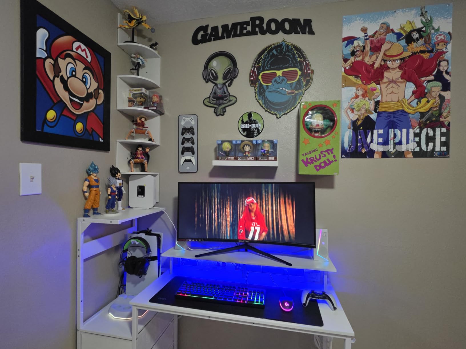 DUMOS 52” Reversible Gaming Computer Desk with Drawers and Power Outlet customer photo 1