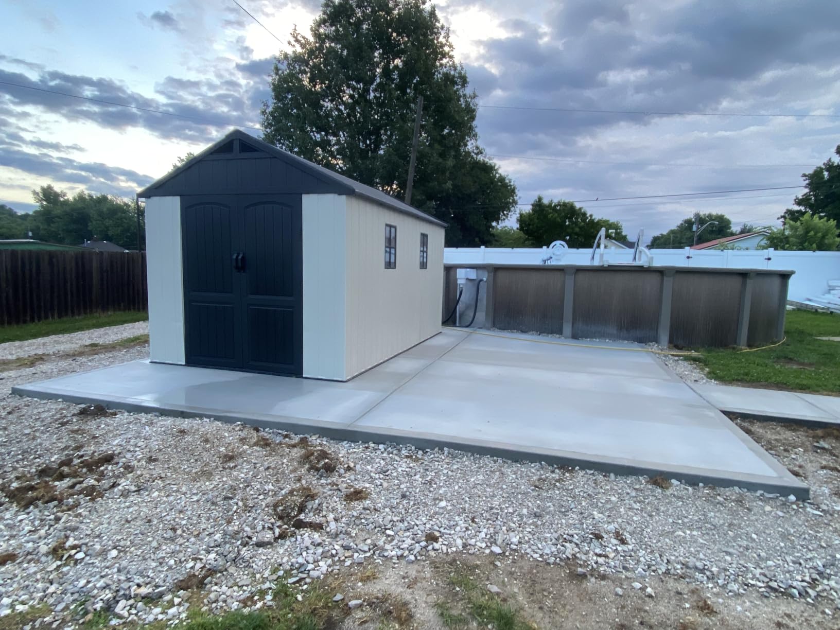 Patiowell 8x10 FT Resin Outdoor Storage Shed with Floor, Light Gray customer photo 2