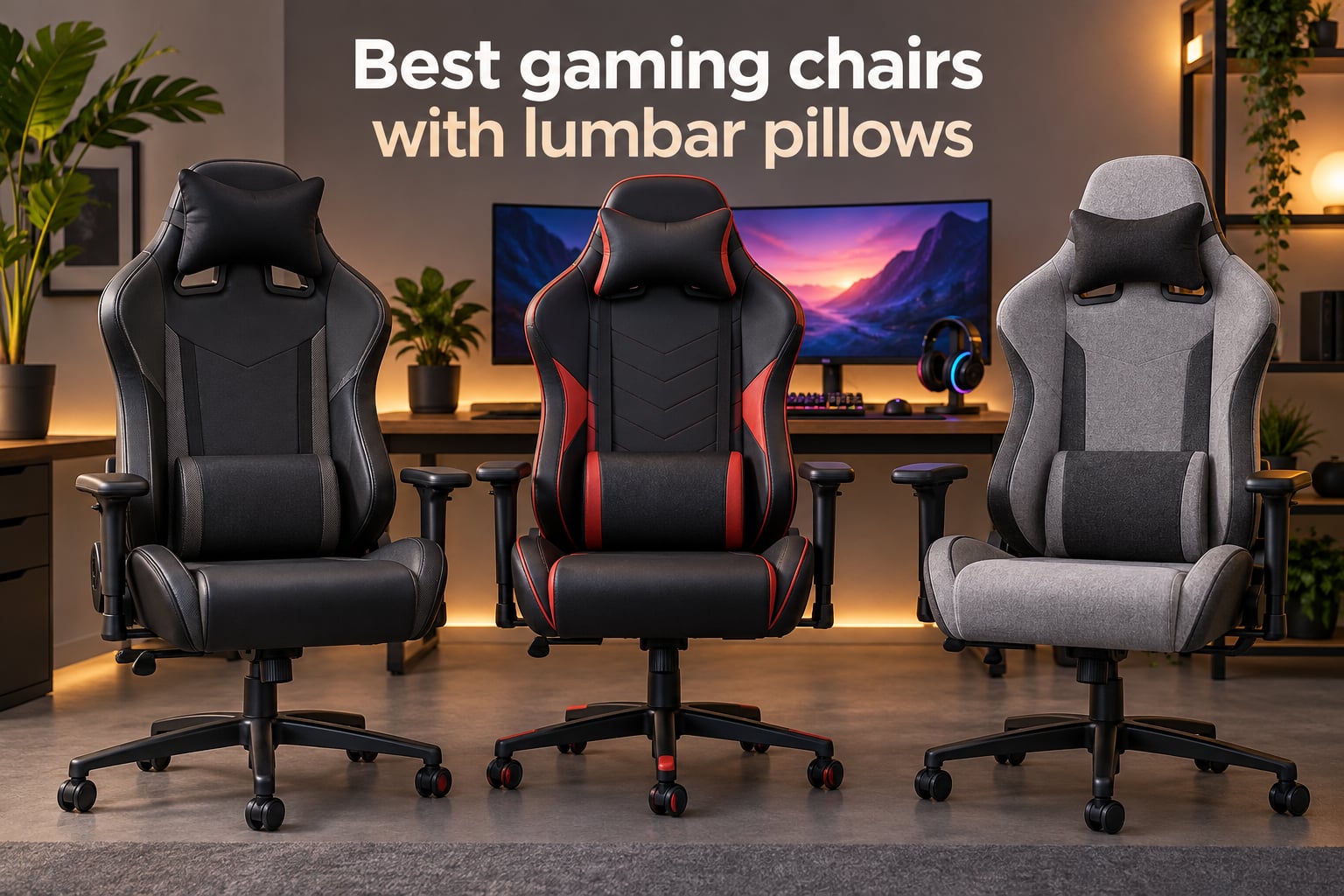 Best gaming chairs with lumbar pillows