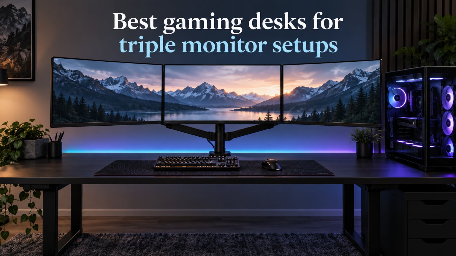 Best gaming desks for triple monitor setups