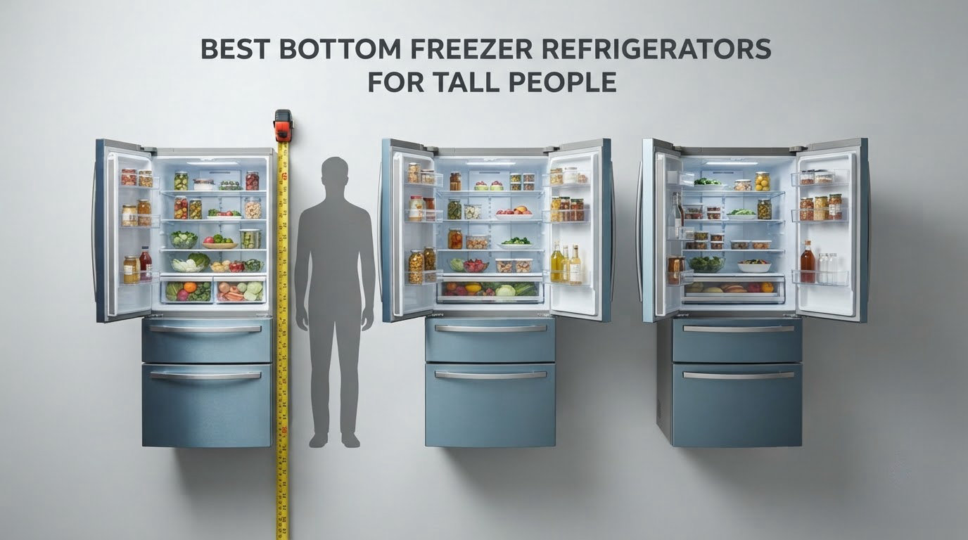 best bottom freezer refrigerators for tall people