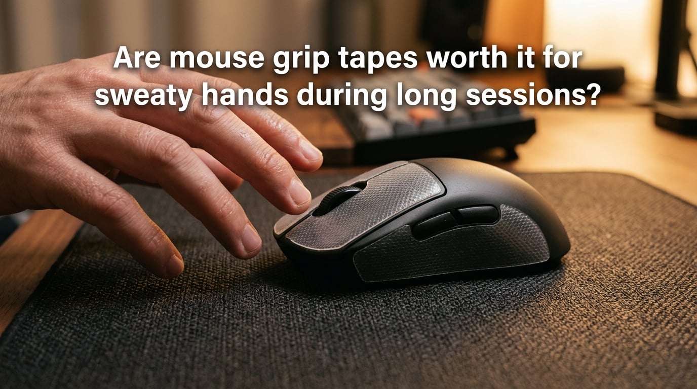 Are mouse grip tapes worth it for sweaty hands during long sessions?