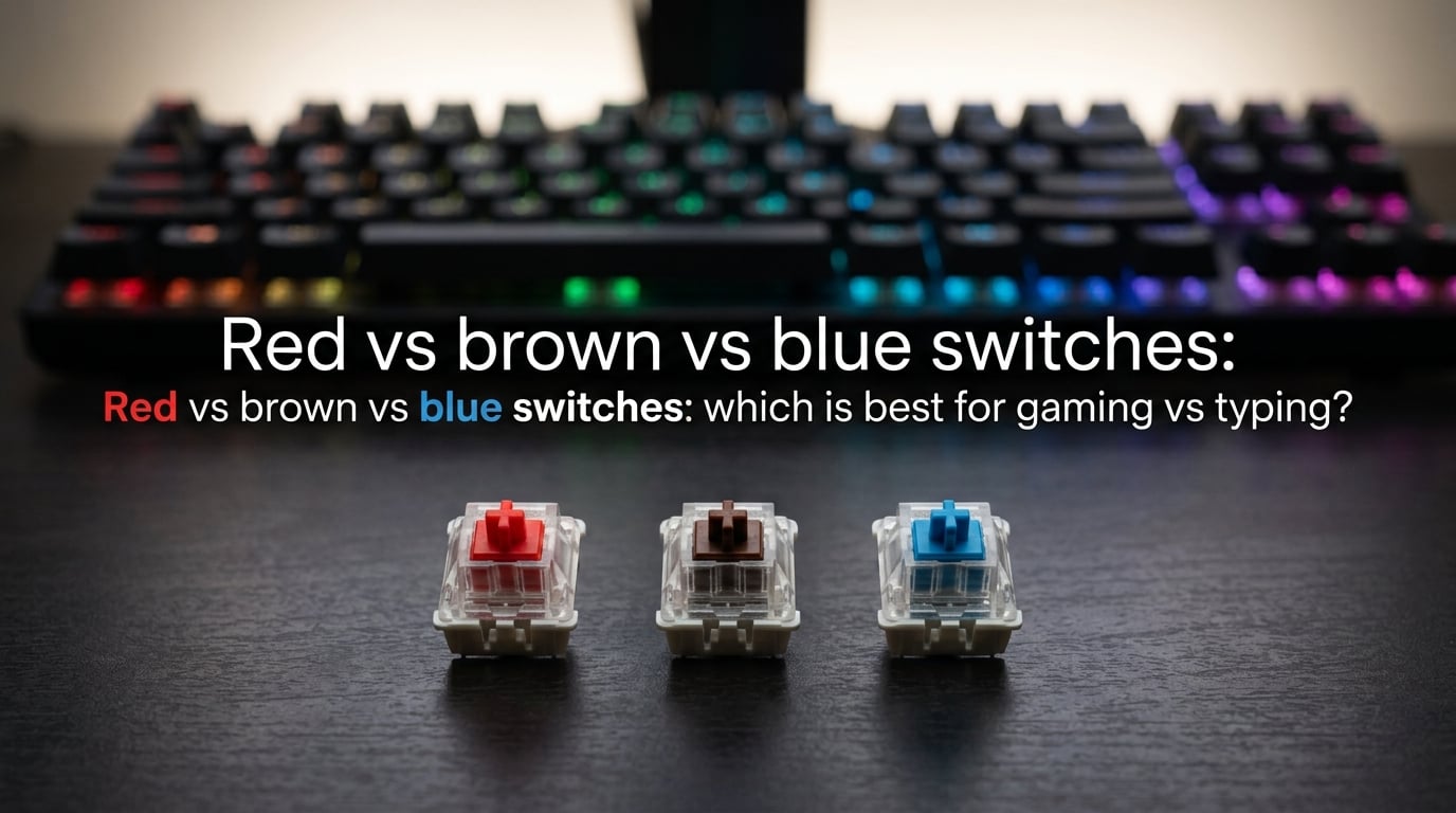 Red vs brown vs blue switches: which is best for gaming vs typing?