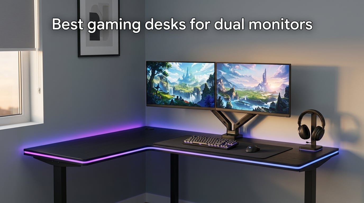 Best gaming desks for dual monitors