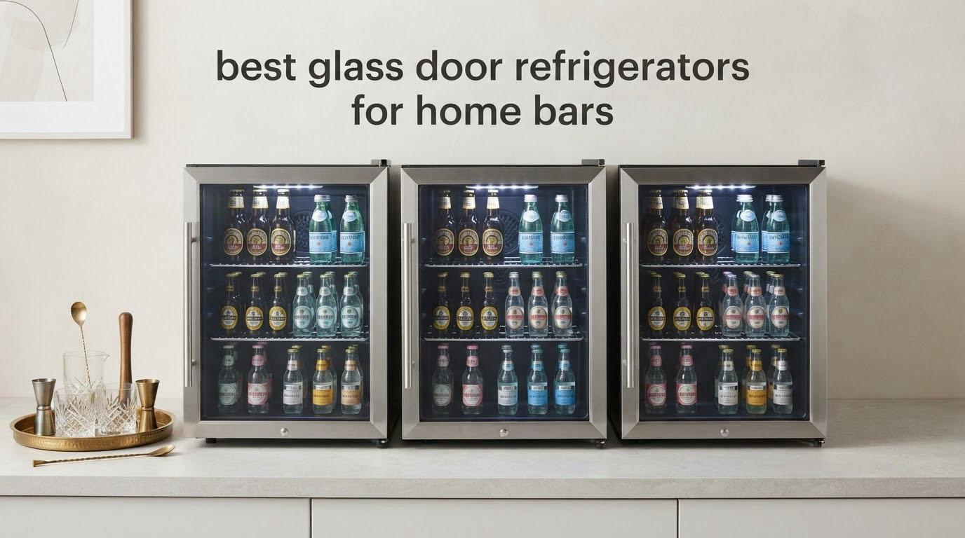 best glass door refrigerators for home bars