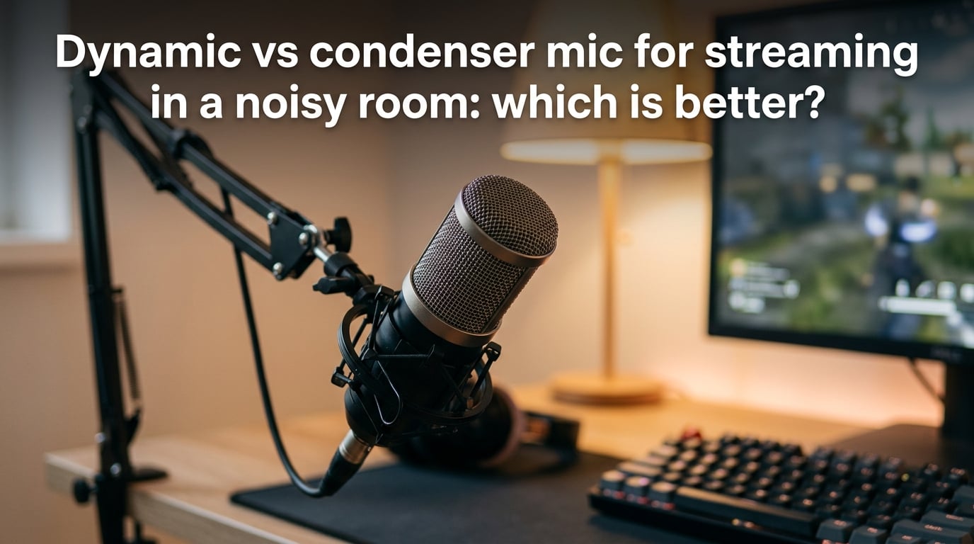 Dynamic vs condenser mic for streaming in a noisy room: which is better?
