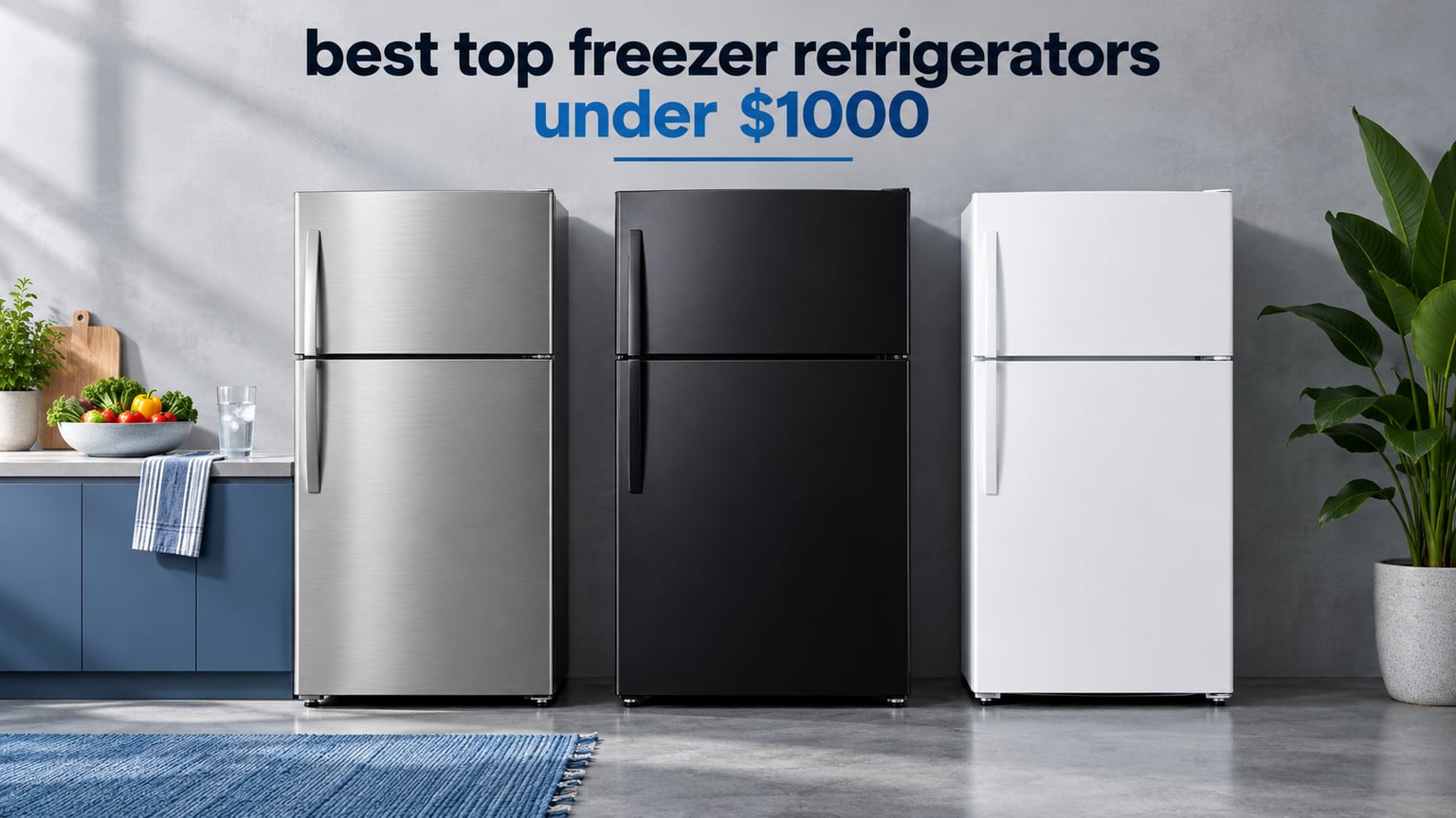 best top freezer refrigerators under $1000