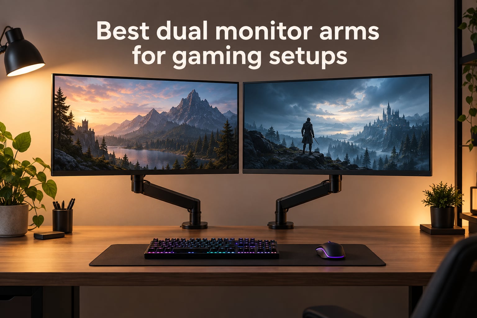 Best dual monitor arms for gaming setups