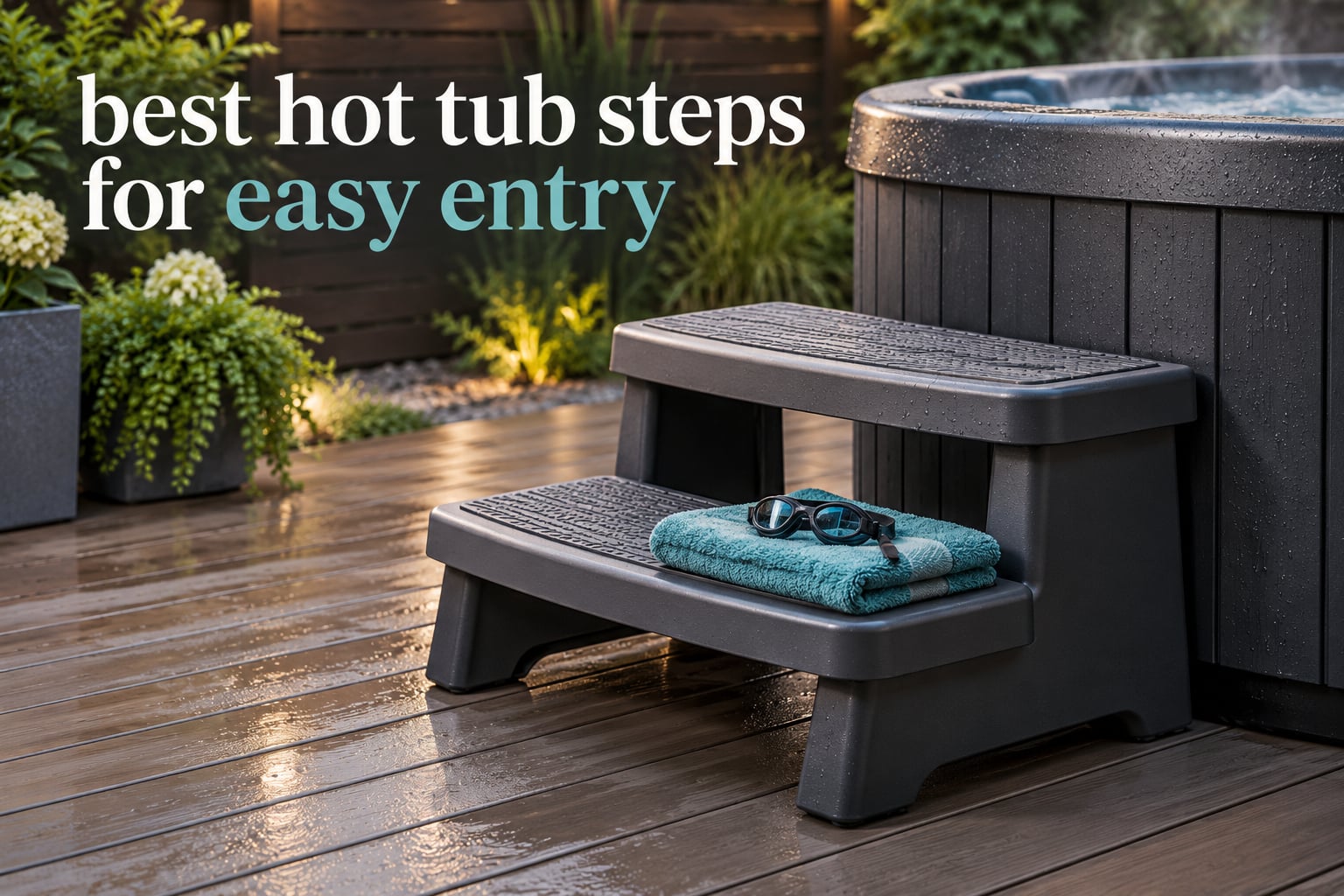 best hot tub steps for easy entry