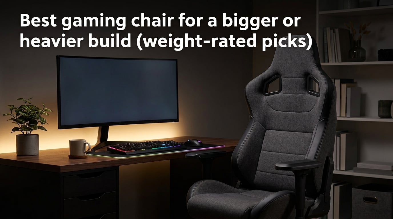 Best gaming chair for a bigger or heavier build (weight-rated picks)