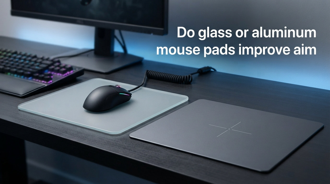 Do glass or aluminum mouse pads improve aim