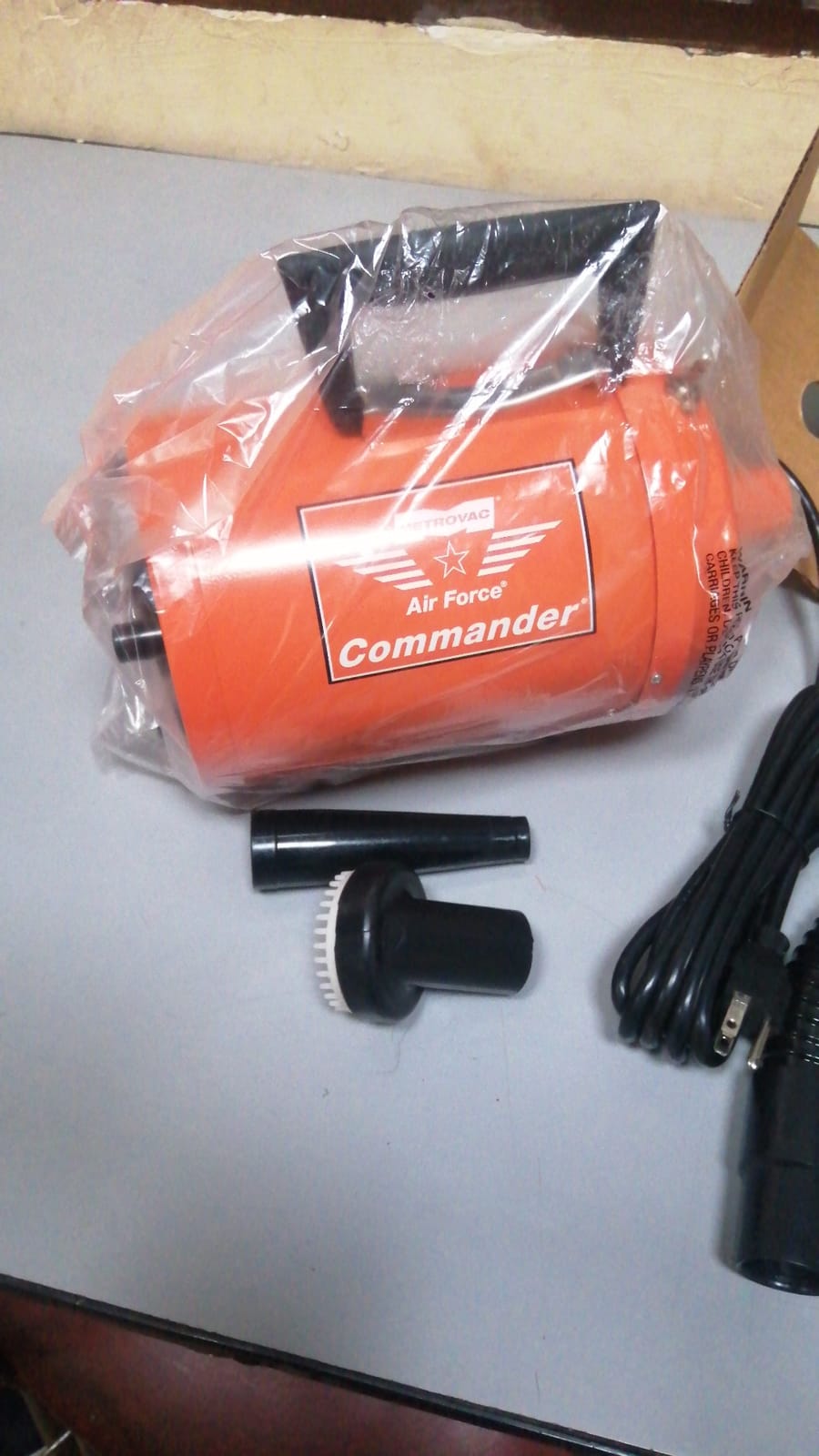 METROVAC AFTD-3: Air Force Commander 2-Speed Dryer - Orange | 4.0 HP | Professional Pet Grooming Blower | Made in USA customer photo 2