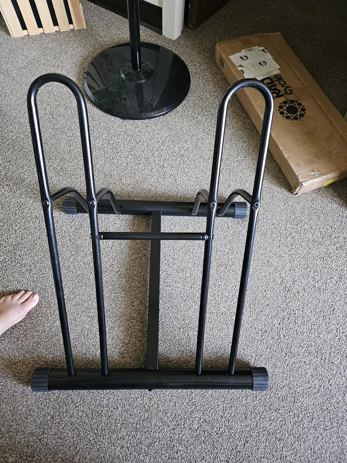 Bike Rack – Dual Bicycle Stand for Mountain, Road, or Kid’s Bikes – Indoor or Outdoor Steel Bicycle Storage – Tire Rack for Truck by RAD Cycle customer photo 1
