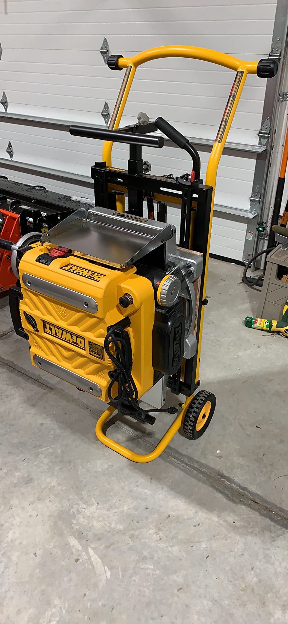 DEWALT Miter Saw Stand With Wheels, 32-1/2 in. x 60 in Foldable Rollling Stand, Adjustable Height, Durable Steel, 8 ft. Material Support, Universal Mounting Rails (DWX726) customer photo 1