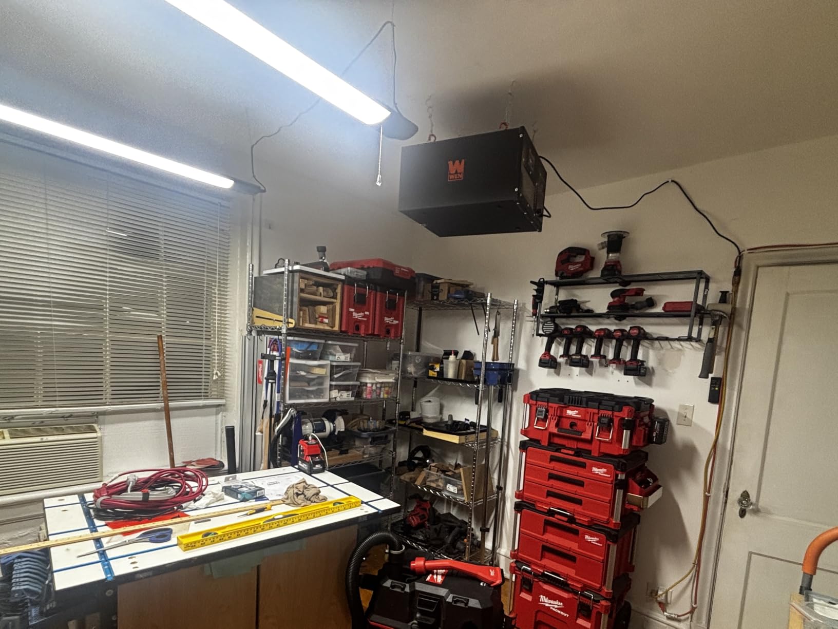 WEN 3410 3-Speed Remote-Controlled Air Filtration System (300/350/400 CFM), Basic w/ RF Remote (400 CFM) , Black customer photo 2