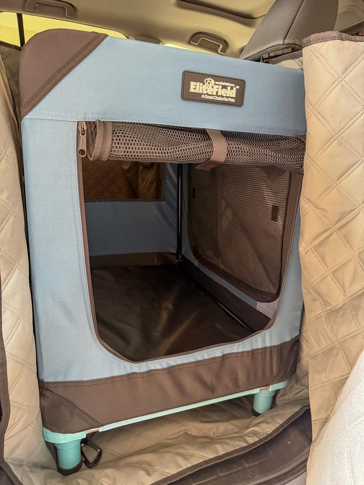 EliteField 3-Door Soft Dog Crate with Bed & Carrying Bag (2-Year Warranty) customer photo 2