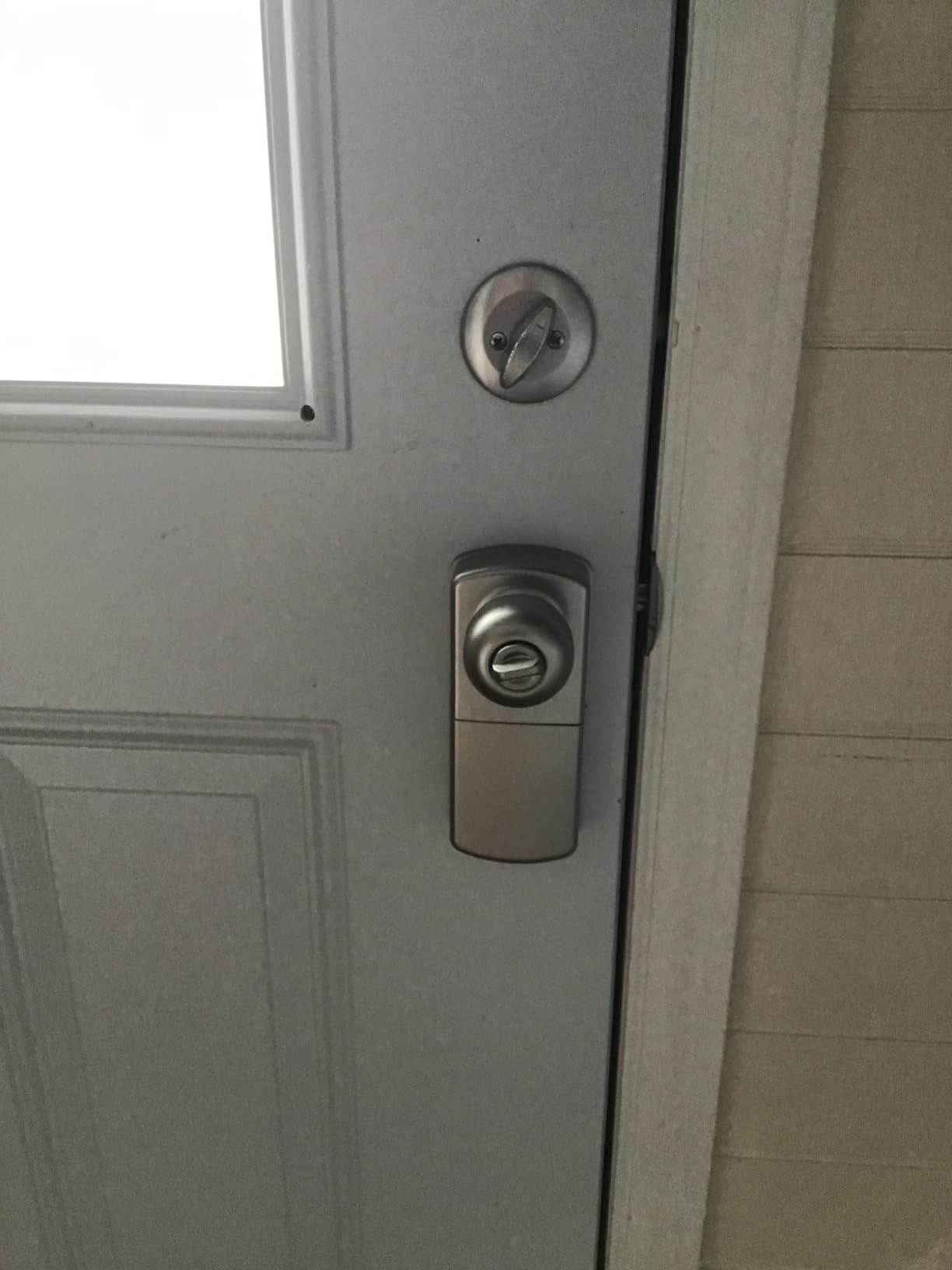 MiLocks TKK-02SN Digital Door Knob with Keypad - Keyless Entry Knob Lock with Code - Interior Door Keypad Lock for Bedrooms & Storage Rooms, Adjustable Latch, Auto-Locking Audible Alert, Satin Nickel customer photo 1