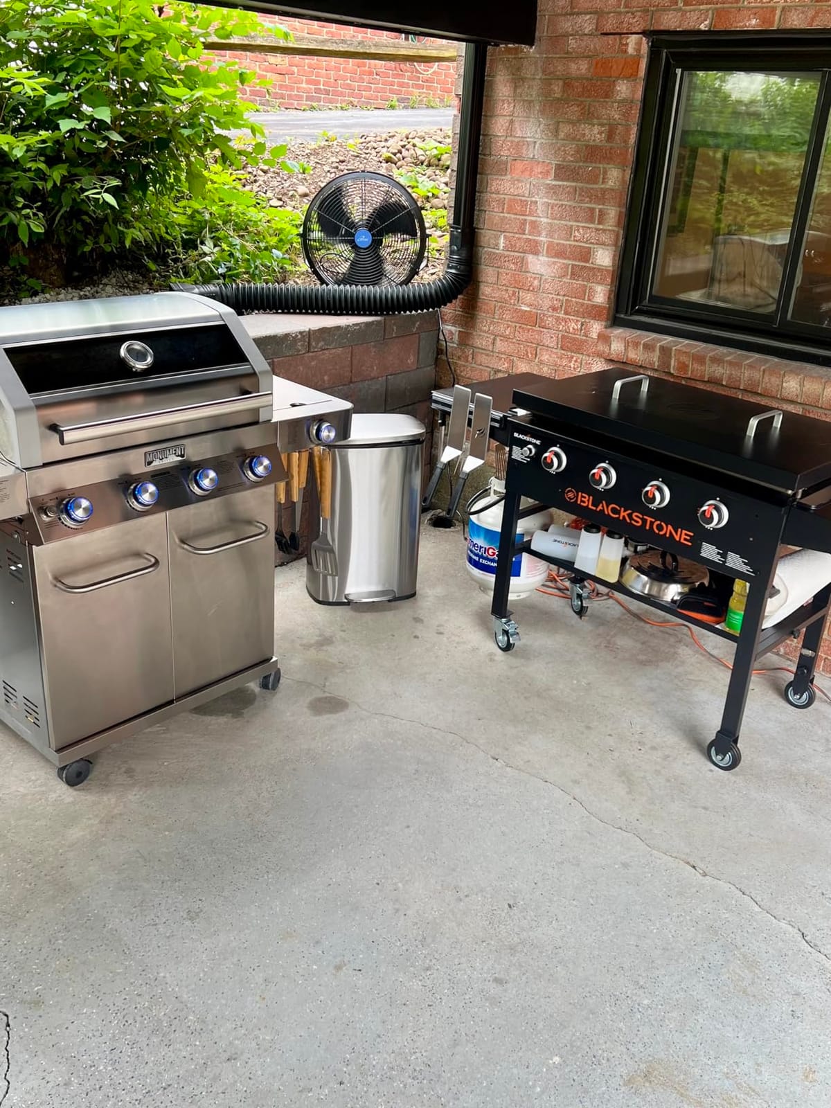 Monument Grills Larger 4+2 Burner Propane Gas Grills Stainless Steel Cabinet Style with Clearview® Lid, Knob Controls, Built-In Thermometer, Infrared Side Sear Burners & Side Burners, Outdoor Use customer photo 1