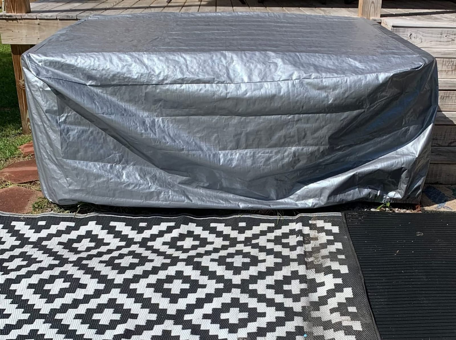 Waterproof Hot Tub Cover 170G Polyethylene Spa Cover customer photo 2