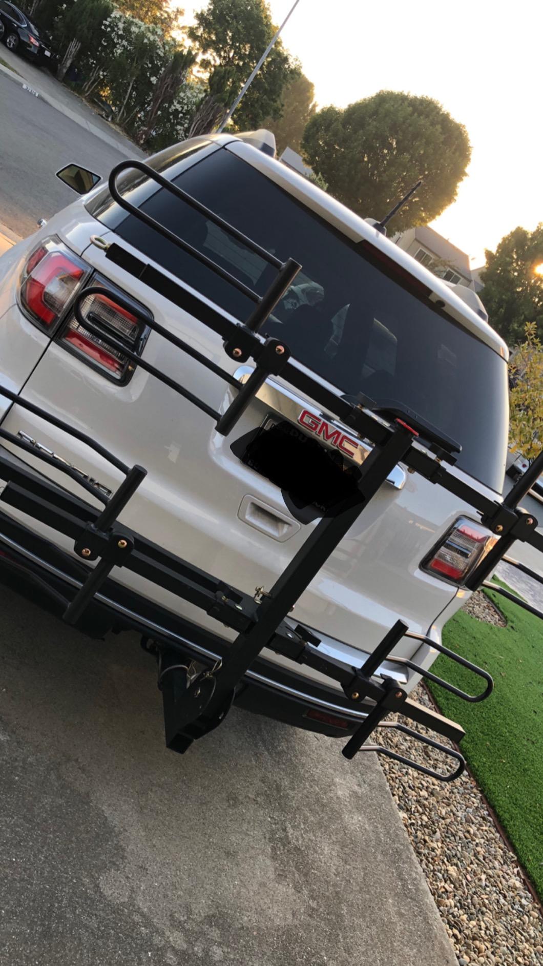 Stromberg Carlson BC-204 Heavy Duty Platform Mount Bike Rack – Folding Hitch Carrier for 4 Bikes, Fits 2