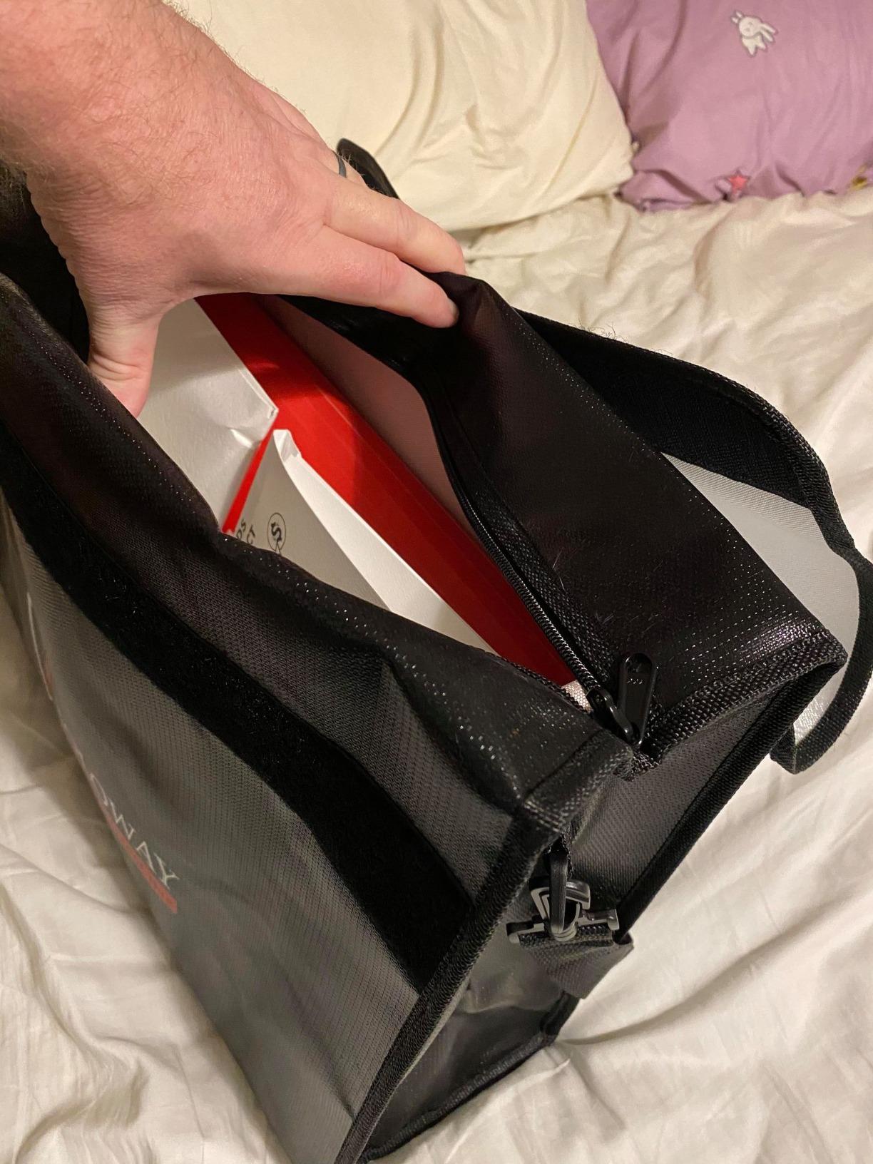 ROLOWAY Large (17 x 12 x 5.8 inches) Fireproof Bag, Water Resistant Fireproof Document Bag Safe for Money, Documents and Valuables Storage customer photo 1