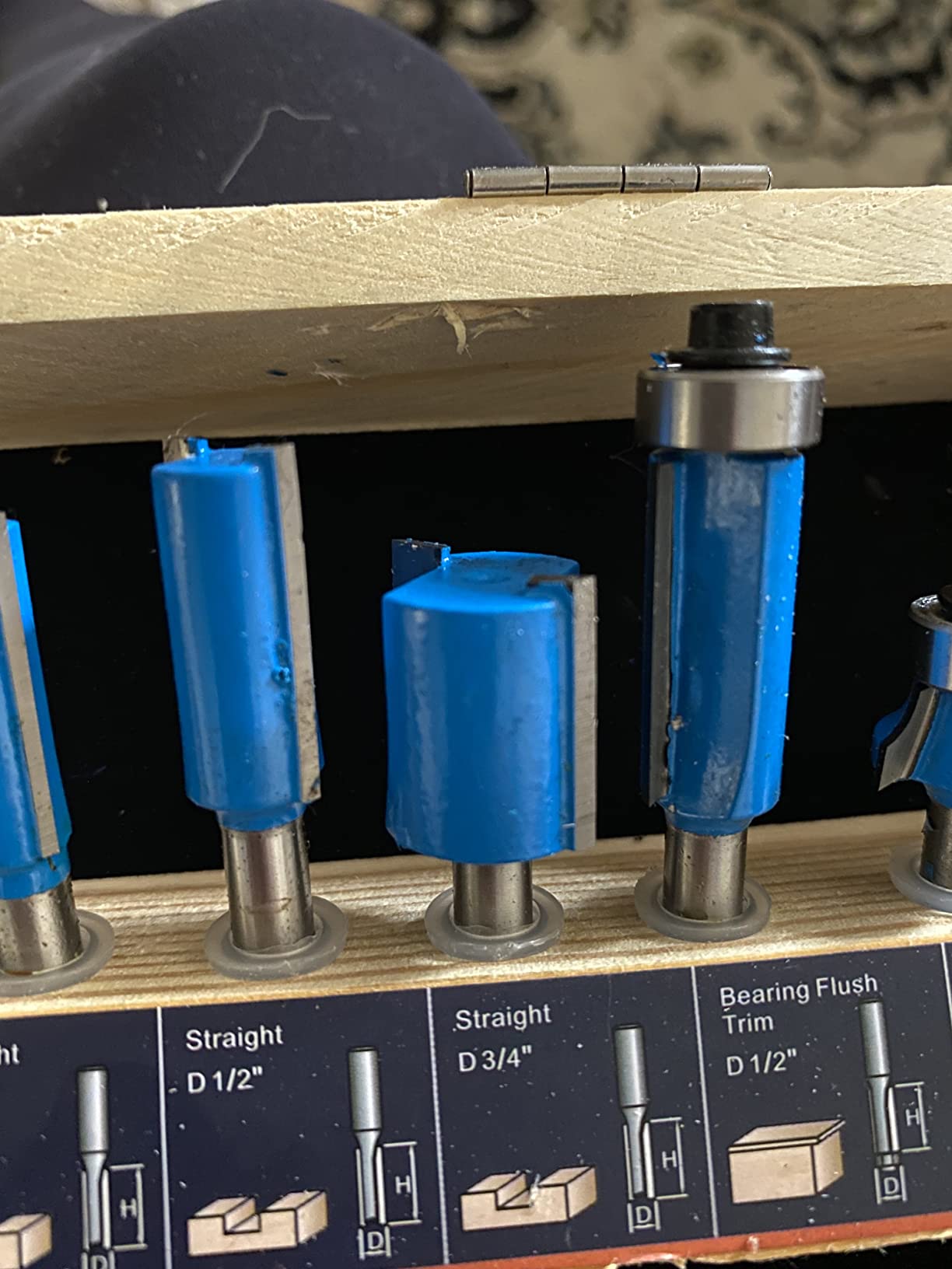 Router Bits Sets of 24A Pieces 1/4 Inch Shank Router Bit Set T Shape - for Commercial Users and Beginners… customer photo 2