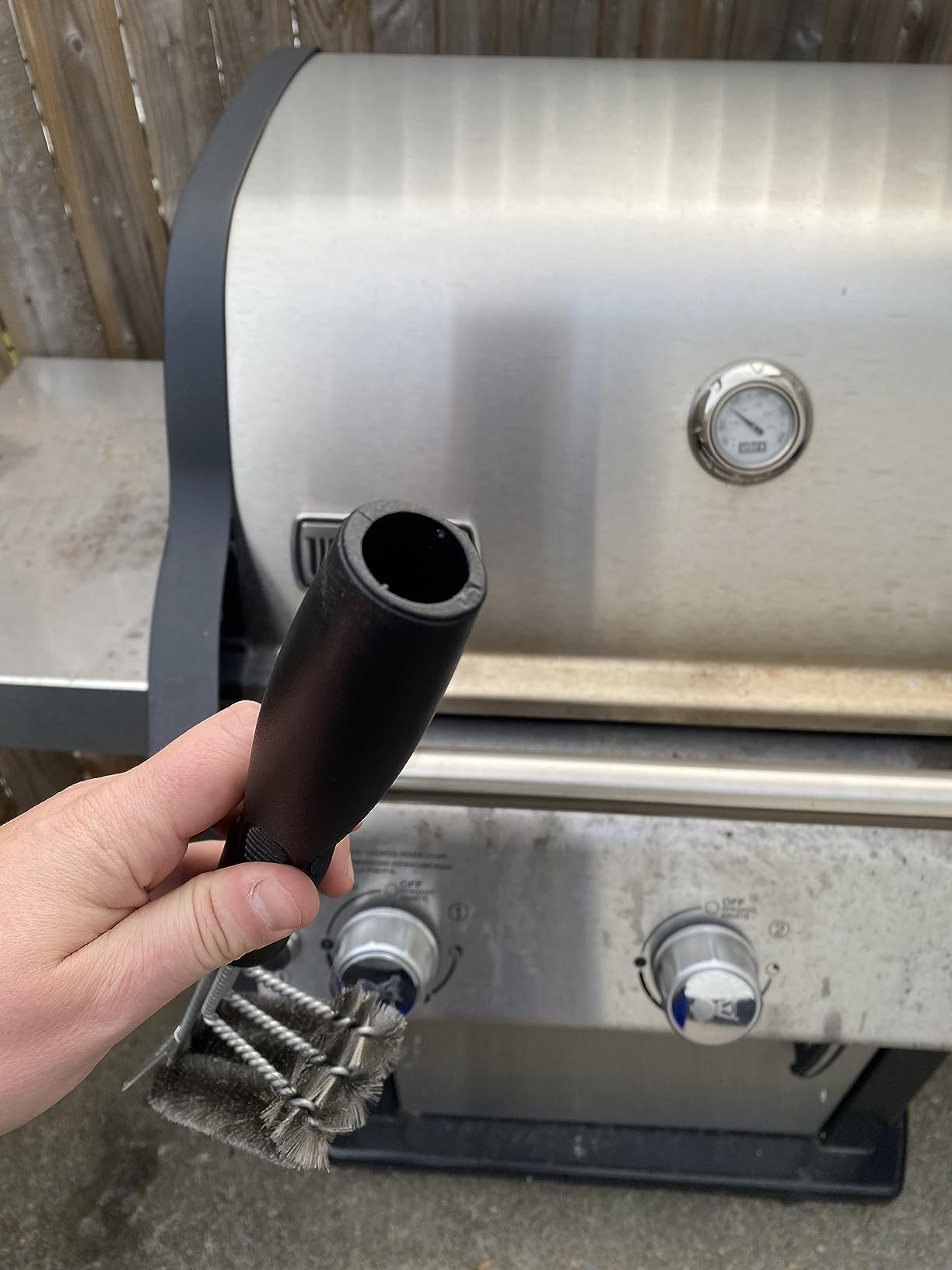 GRILLART Grill Brush, 18'' Extra-Strong Handle, BBQ Cleaner with Scraper customer photo 2