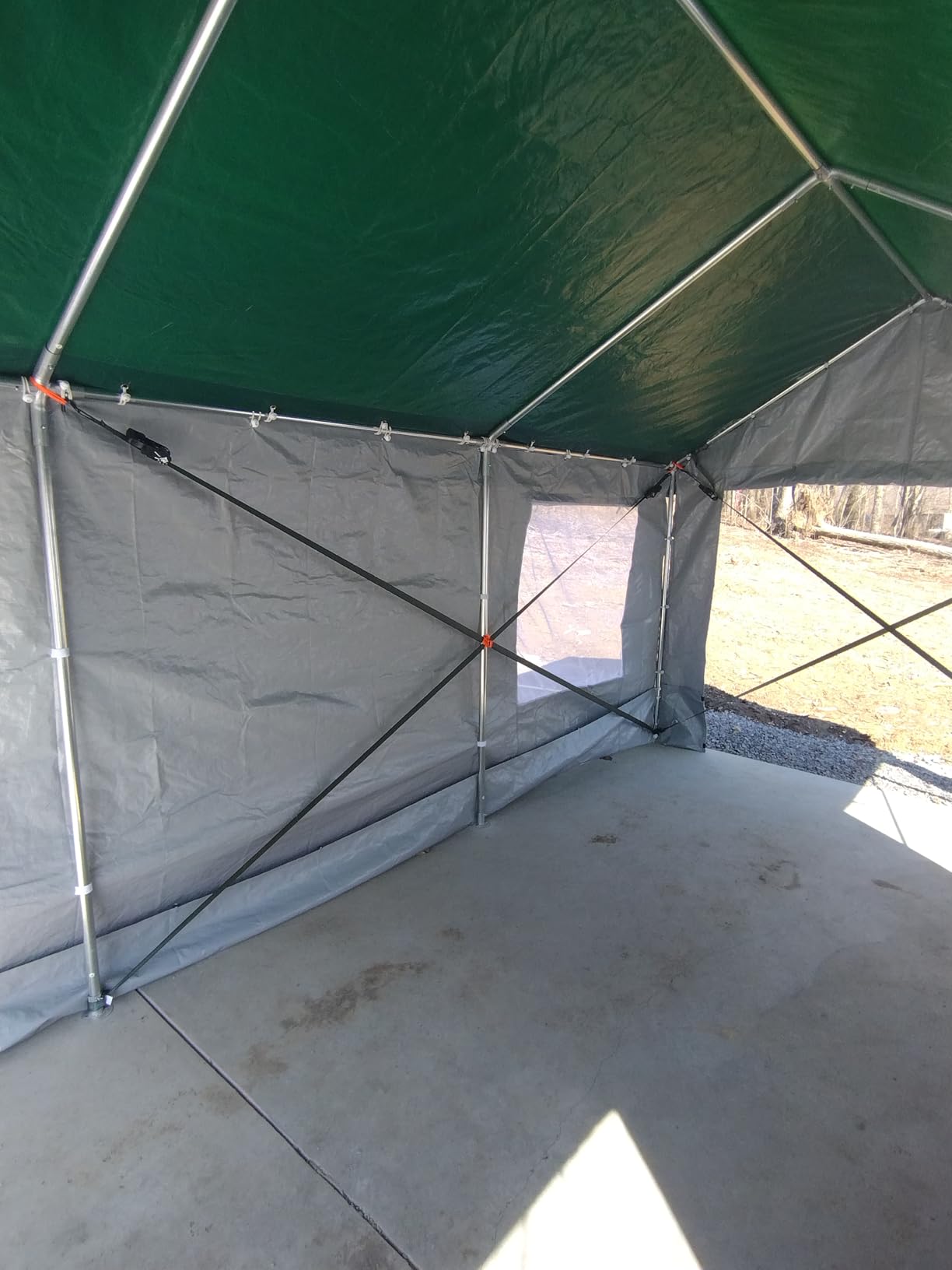 ADVANCE OUTDOOR 10x20 ft Heavy Duty Carport Potable Car Canopy Garage Party Tent Boat Shelter, Adjustable Height from 9.5 ft to 11 ft, Beige customer photo 1