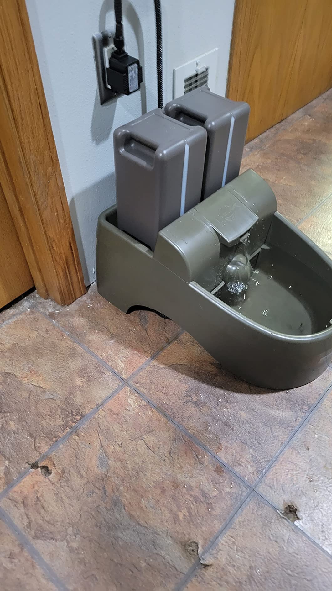 PetSafe Drinkwell Outdoor Dog Water Fountain, 2 Reservoirs, 450 oz, Taupe customer photo 2