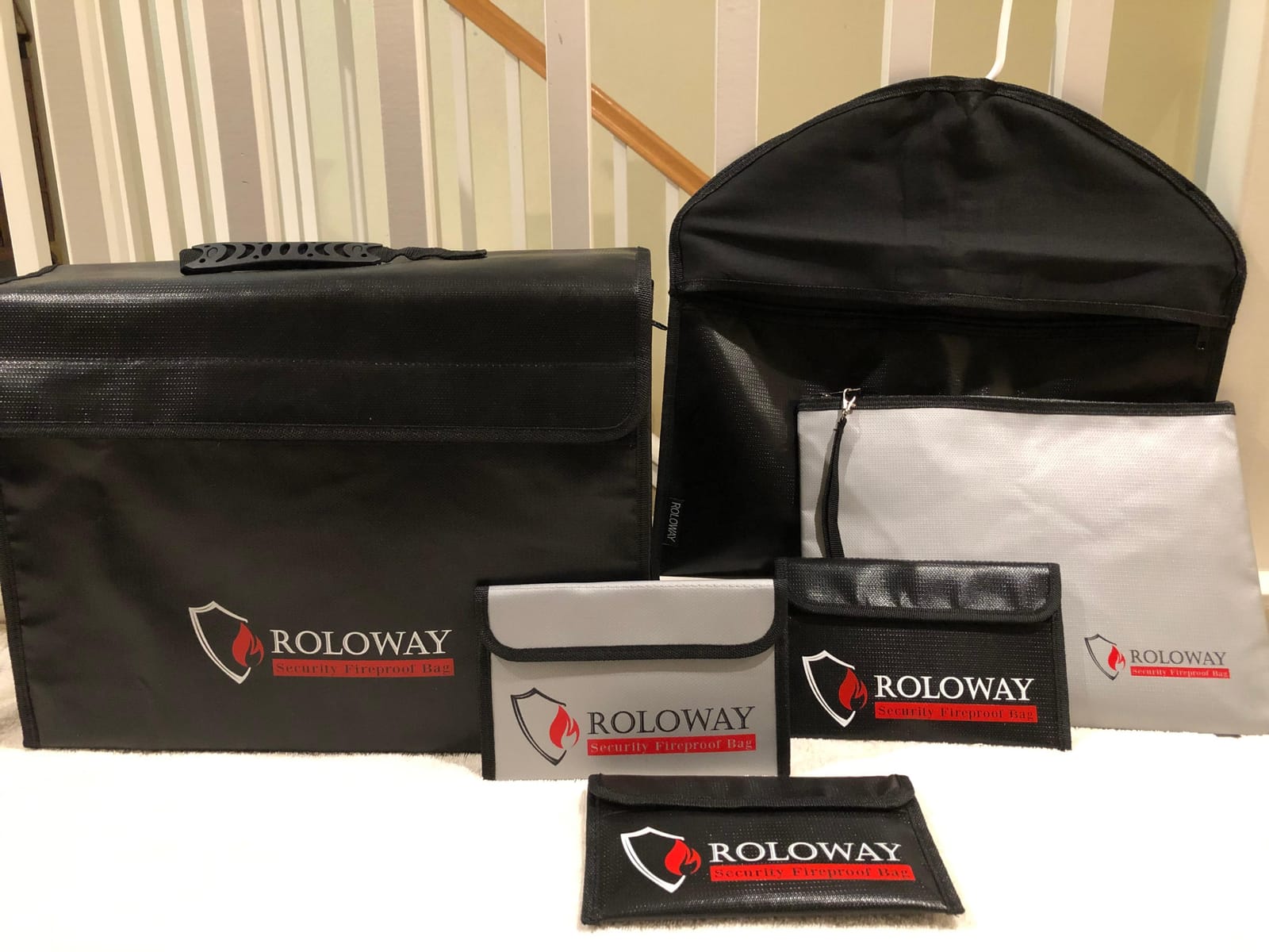 ROLOWAY Hanger Diversion Fireproof Safe, Hidden Compartment for Home & Travel, Secret Safe for Cash Hiding Under Clothes with Small Fireproof Bag customer photo 1