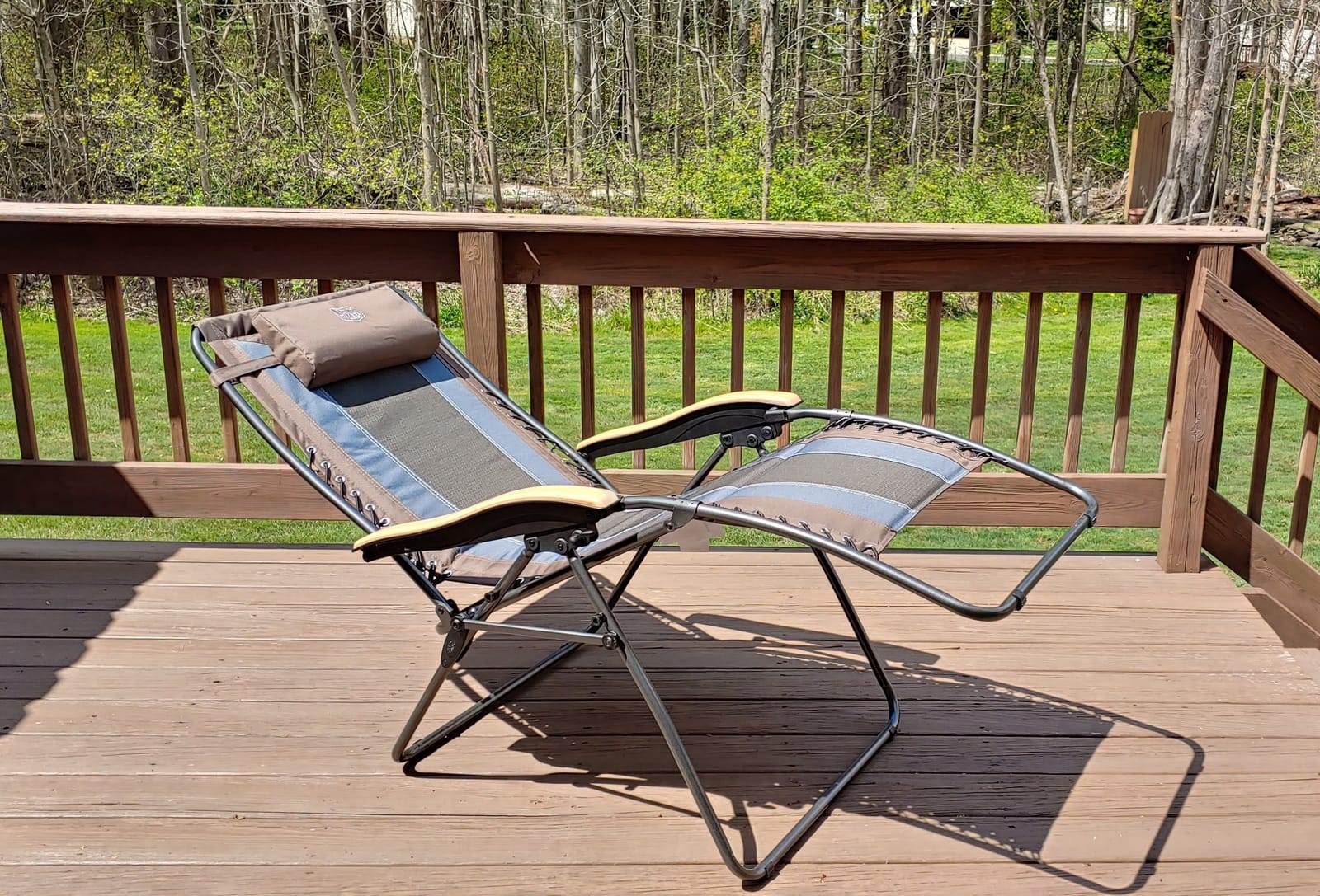 Timber Ridge Oversized Zero Gravity Chair, Padded Reclining Lounge Chair with Adjustable Headrest & Cup Holder, Heavy Duty Support 350 lbs, Foldable for Camping, Lawn, Outdoor & Indoor customer photo 1