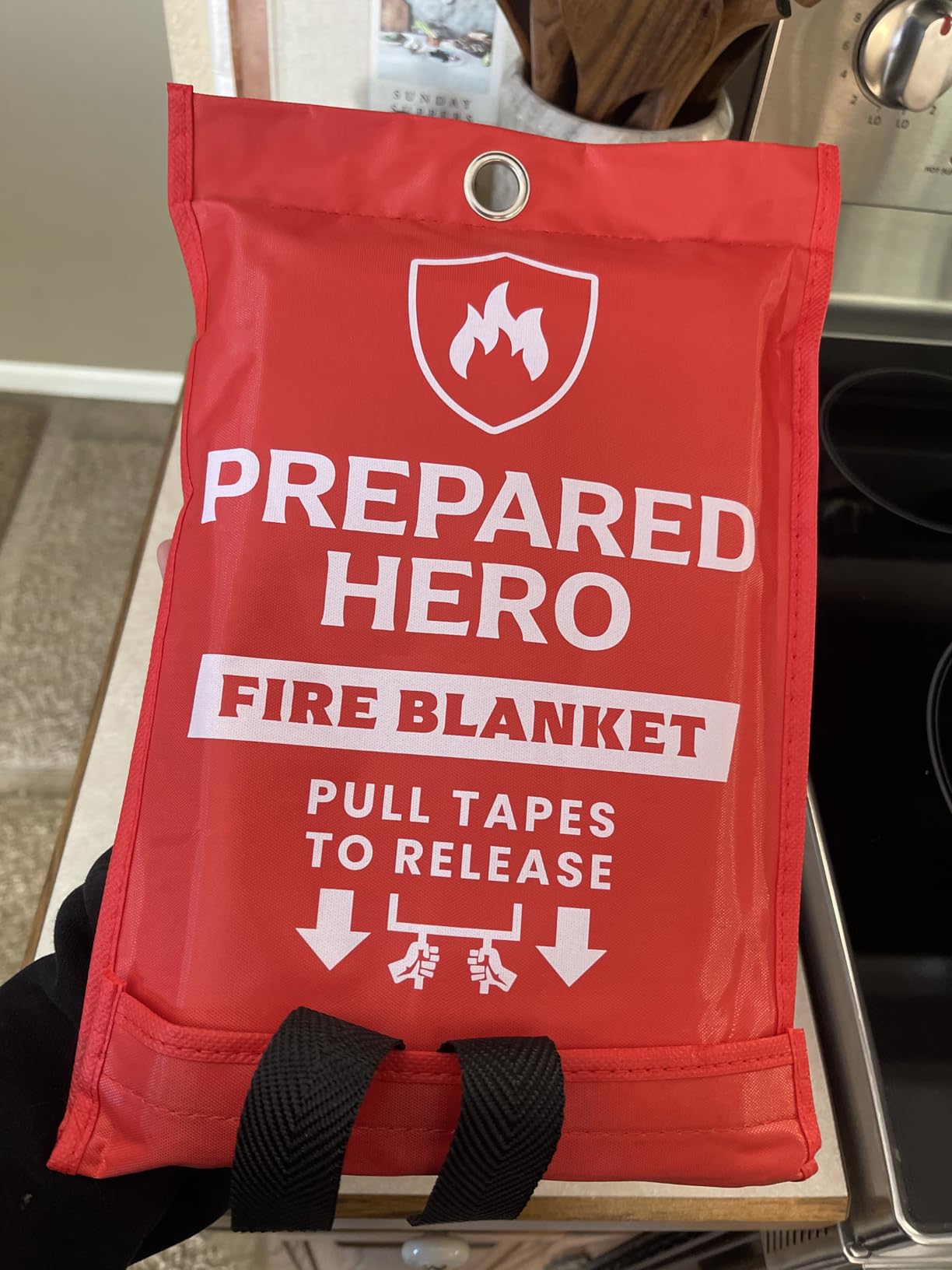 Prepared Hero Emergency Fire Blanket, Kitchen & Home, 39 x 39 in, 2 Pack customer photo 1