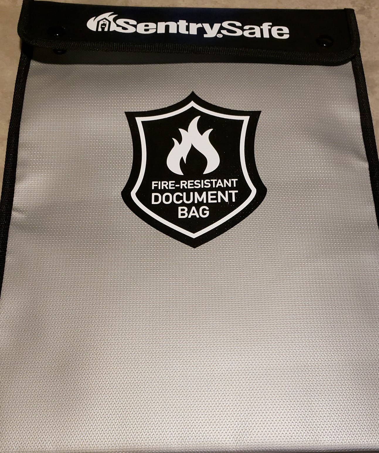 SentrySafe Fire and Water Resistant Portable Bag with Zipper for Money or Document Storage, FBWLZ0SSC customer photo 2