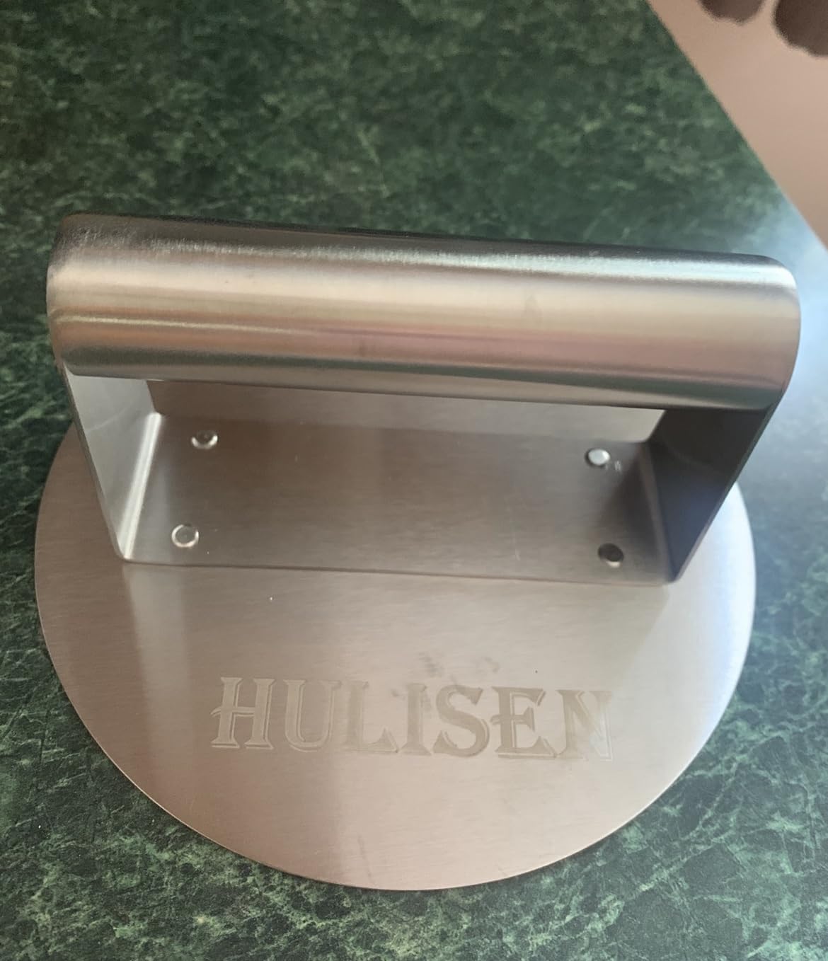 HULISEN Stainless Steel Burger Press, 6.2-Inch Round Burger Smasher customer photo 2