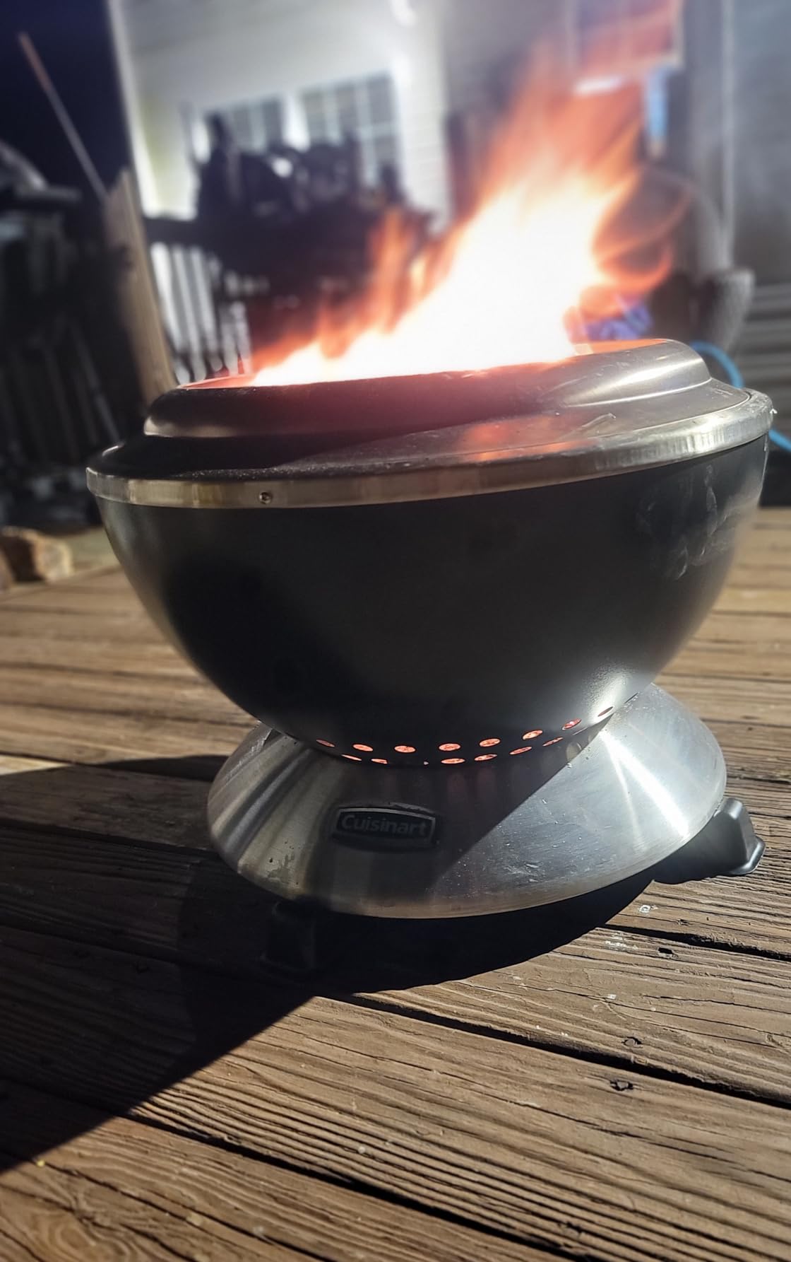 Cuisinart Outdoor Fire Pit, Cleanburn Smokeless System, Wood Burning, 24