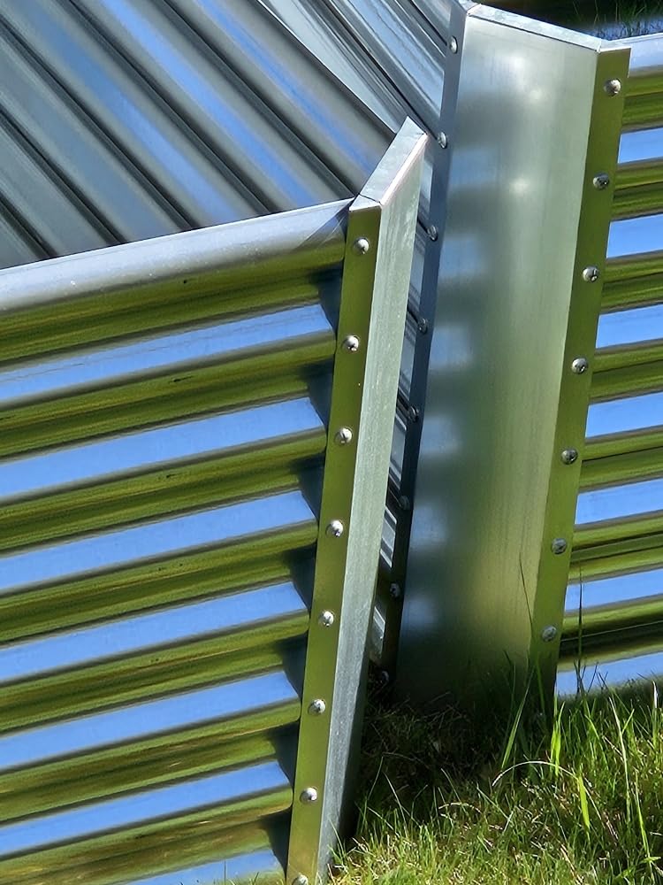 Land Guard 8×4×2 ft Galvanized Raised Garden Bed Kit, Galvanized Planter Raised Garden Boxes Outdoor, Large Metal Raised Garden Beds for Vegetables(Grey)… customer photo 2