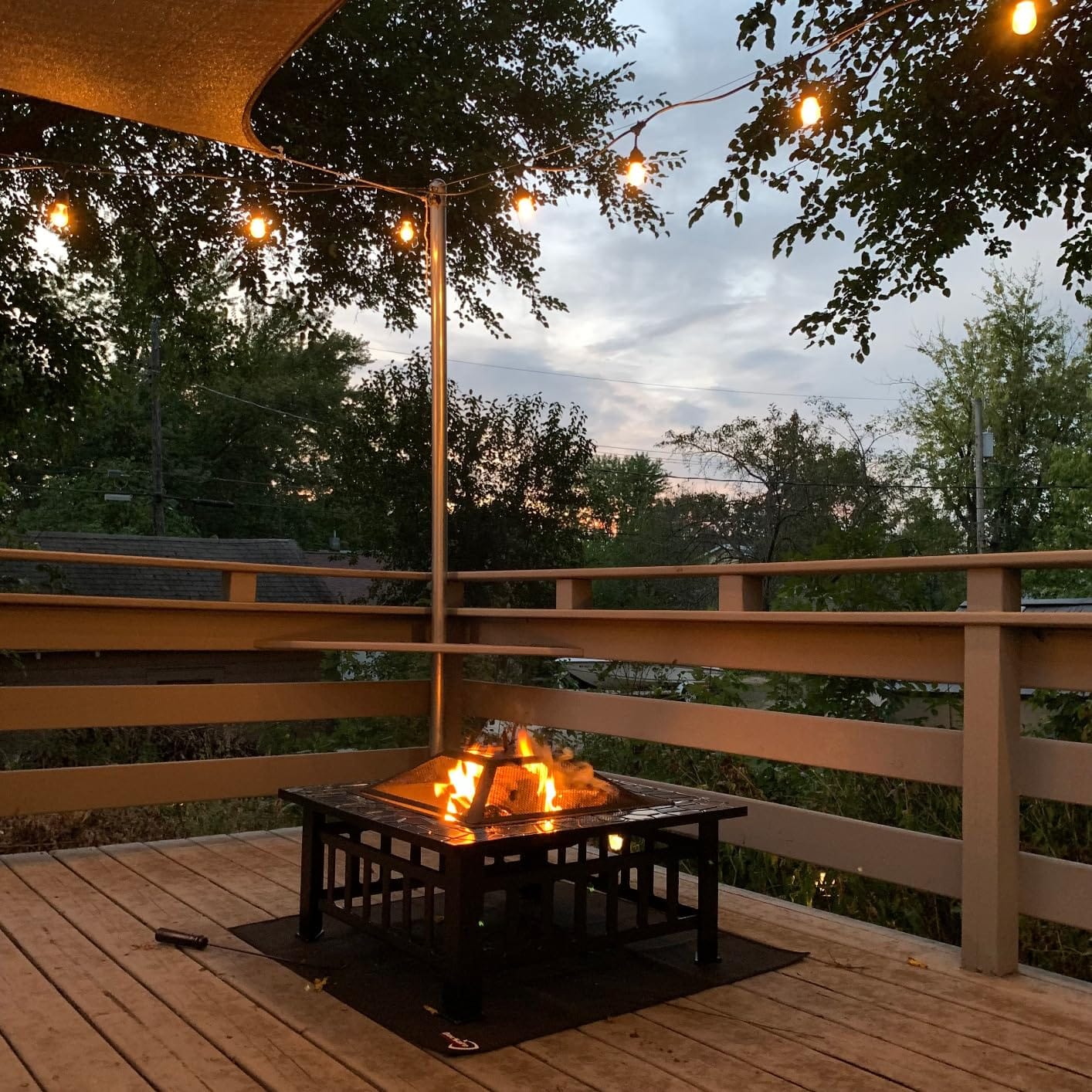 Devoko Outdoor Fire Pit, 32 Inch Firepit Table Metal Outdoor Fireplaces customer photo 1