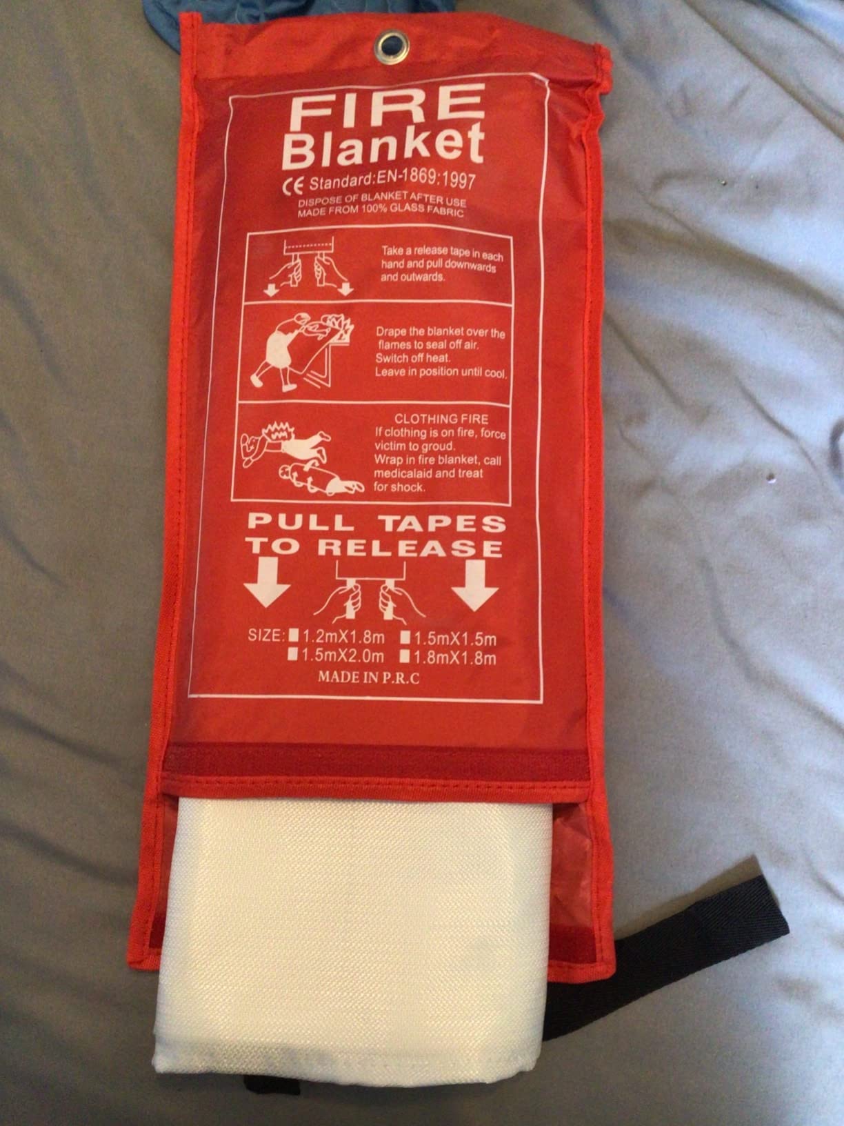 FLASLD Large Fire Blanket for Home and Kitchen, 6 ft x 8 ft Fiberglass Welding Blanket Emergency for People, Flame Retardant Protection and Heat Insulation customer photo 1