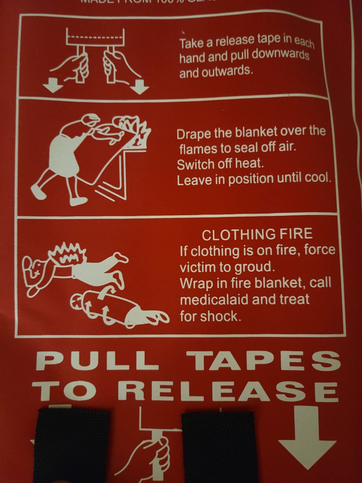 FLASLD Large Fire Blanket for Home and Kitchen, 6 ft x 8 ft Fiberglass Welding Blanket Emergency for People, Flame Retardant Protection and Heat Insulation customer photo 2