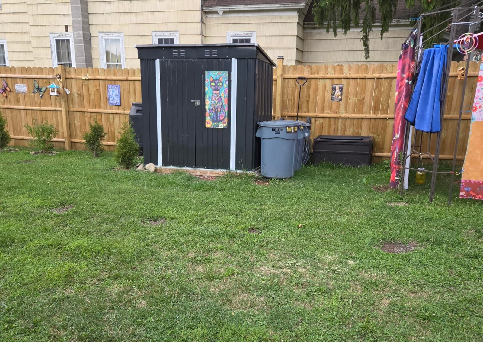 Gizoon 5x3 FT Outdoor Shed, Galvanized Metal Shed Lockable Door, Dark Gray customer photo 2