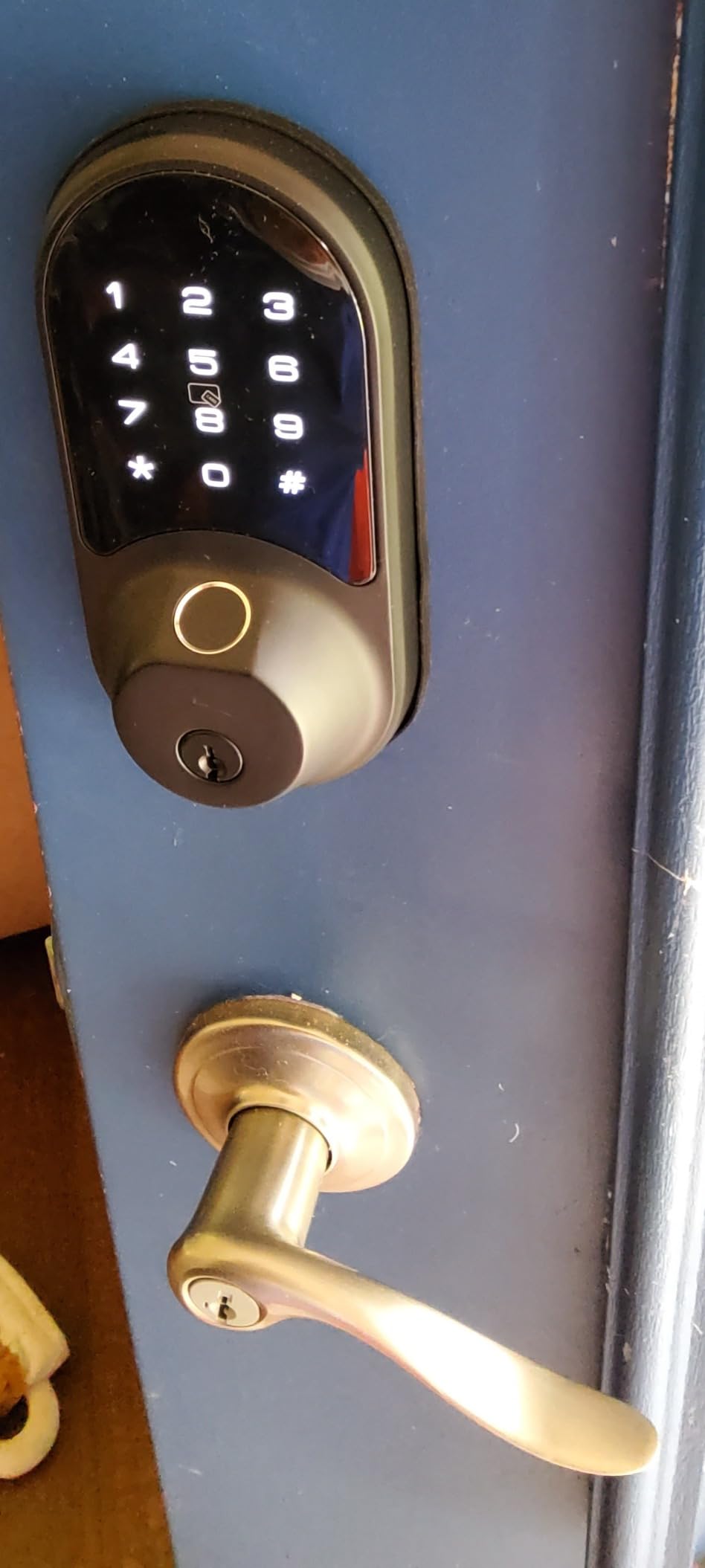 Veise RZ07 Fingerprint Smart Door Lock Deadbolt, App Control, Satin Nickel customer photo 2