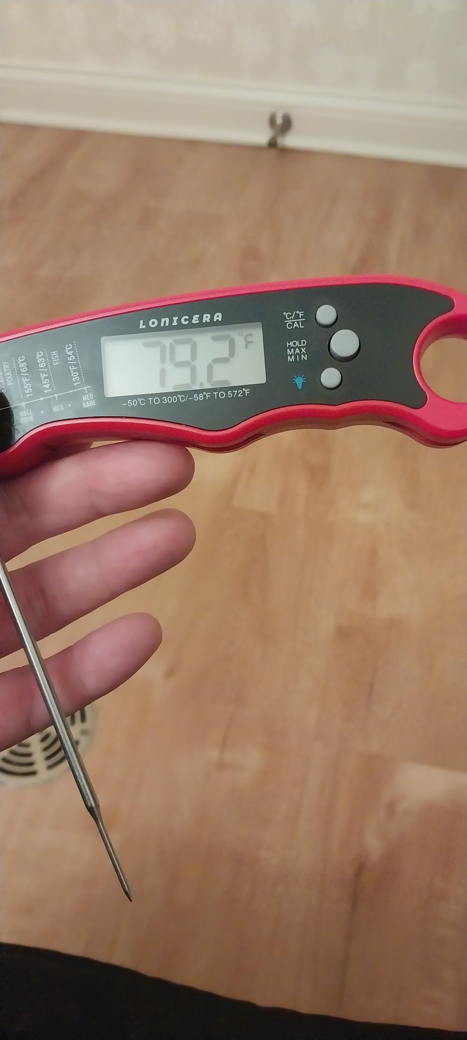 LONICERA Digital Meat Thermometer, 1-4 s Instant Read, Foldable Probe customer photo 1