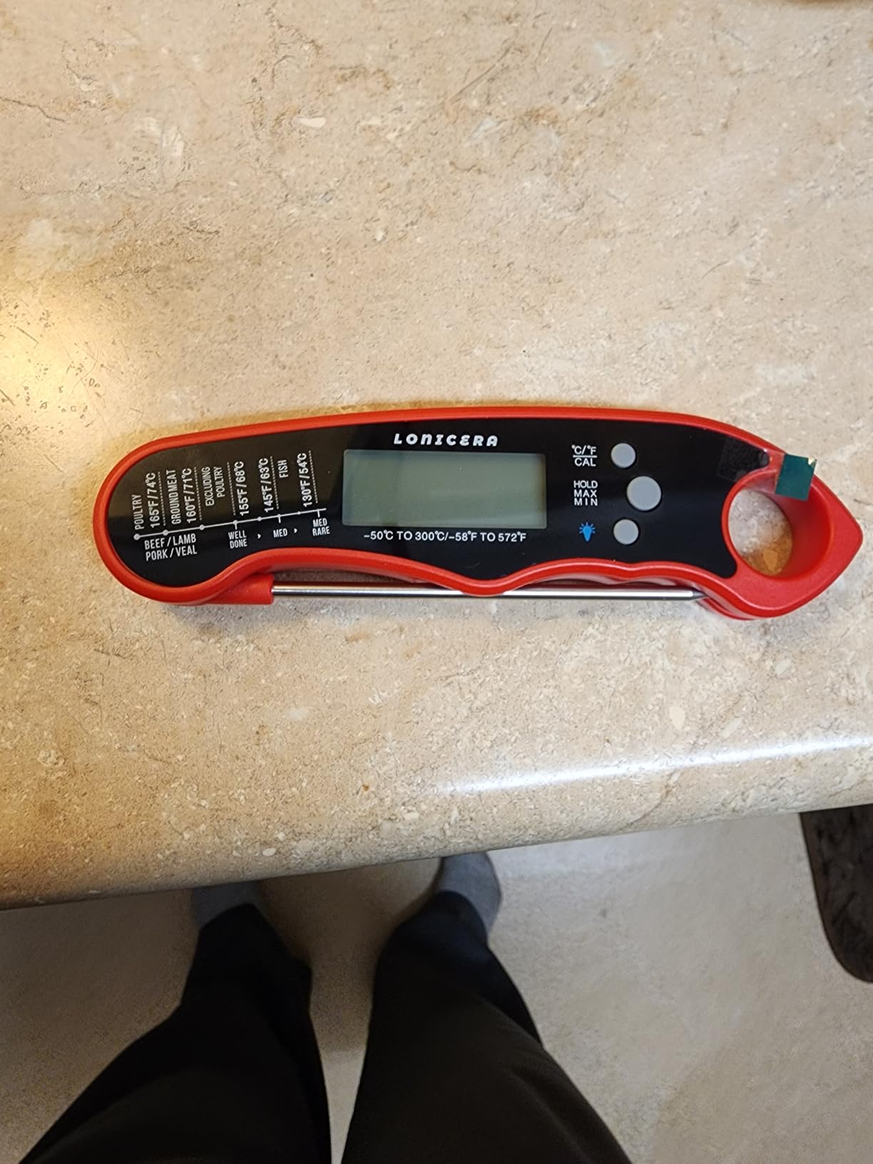 LONICERA Digital Meat Thermometer, 1-4 s Instant Read, Foldable Probe customer photo 2