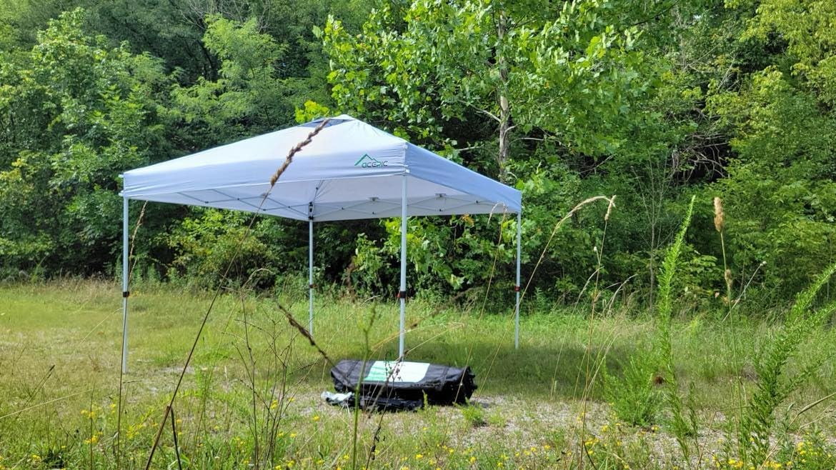 Acepic 10x10 Pop Up Canopy Tent, Easy Setup Portable Shelter, White, 10*10 customer photo 2