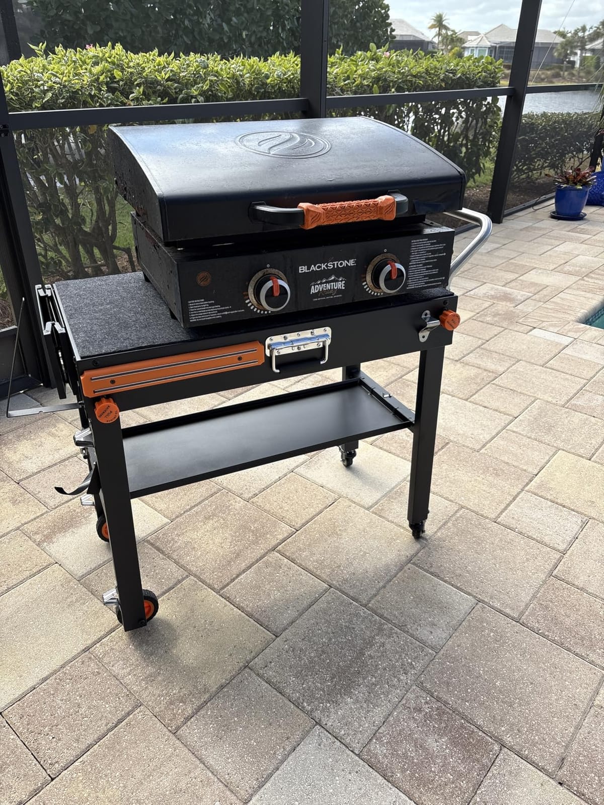 Grill Table for Blackstone Griddle 22 and 17 Inch, Grill Carts Outdoor with Wheels, Heavy-Duty Grill Stand, Foldable Quickly Blackstone Stand Suitable for Travel/Camping and Outdoor Meals customer photo 1