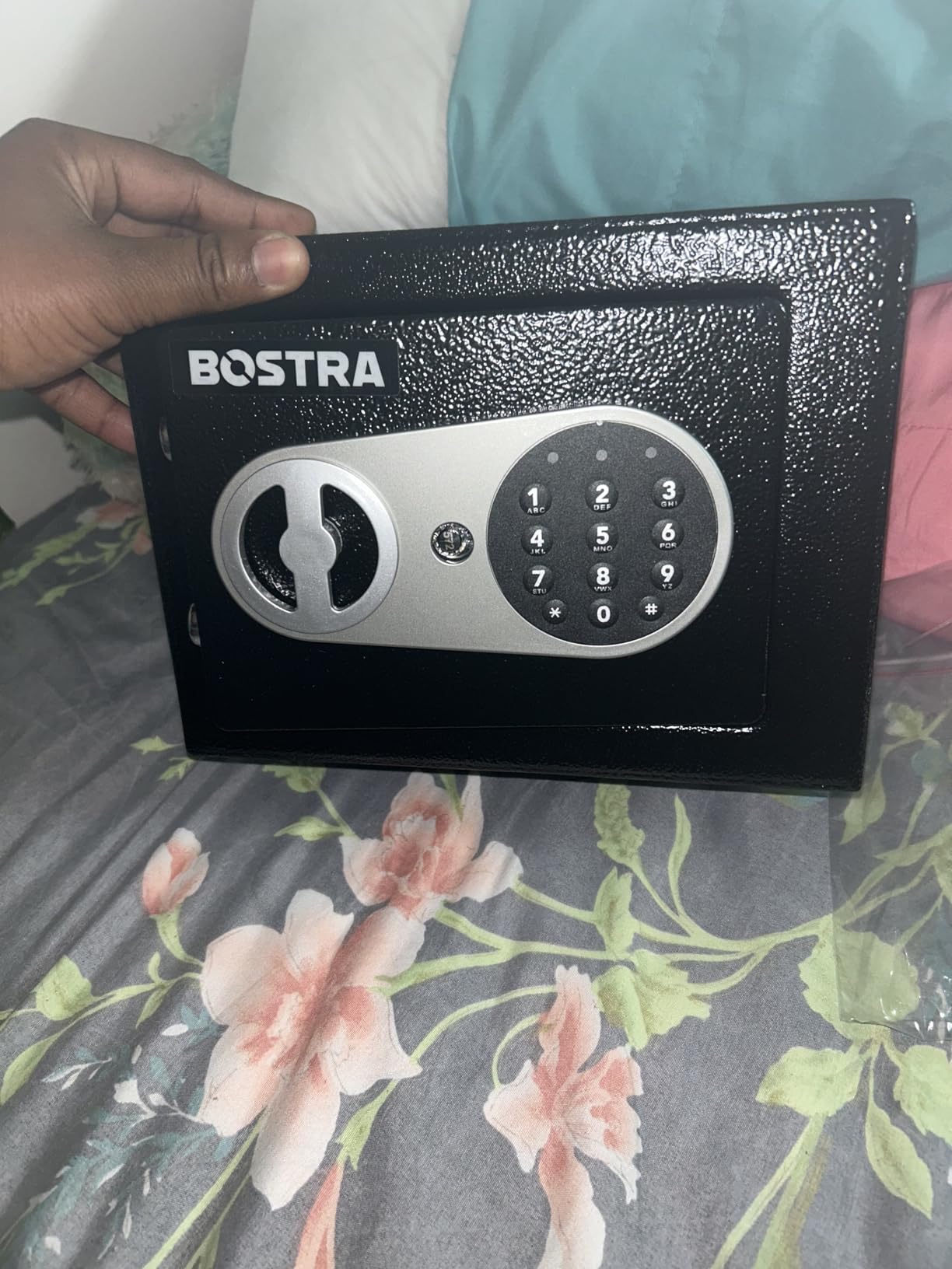 Bostra Fireproof Safe Box with Sensor Light & Fireproof Bag, Money Safe Box with Digital Keypad,Security Safe Box for Home, 0.23 Cubic Small Safe with Keys & Pass Code for Cash Jewelry Black customer photo 1