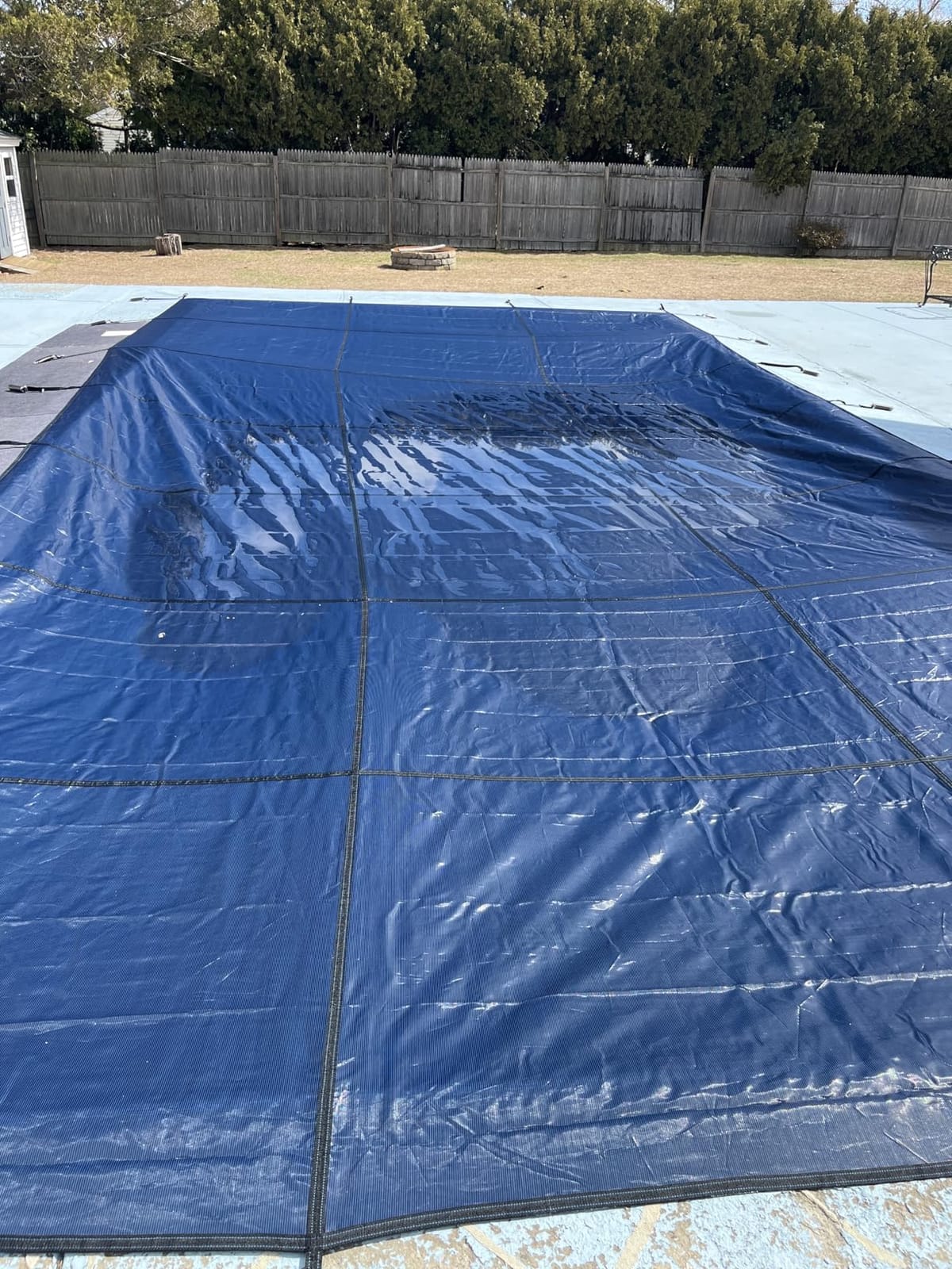 iCOVER Inground Pool Safety Cover, 18x36ft Rectangle Winter Safety Pool Cover for Inground Swimming Pools, Winter Pool Cover, Pool Covers for Inground Pools, Triple Stitched for High Strength, Blue customer photo 2